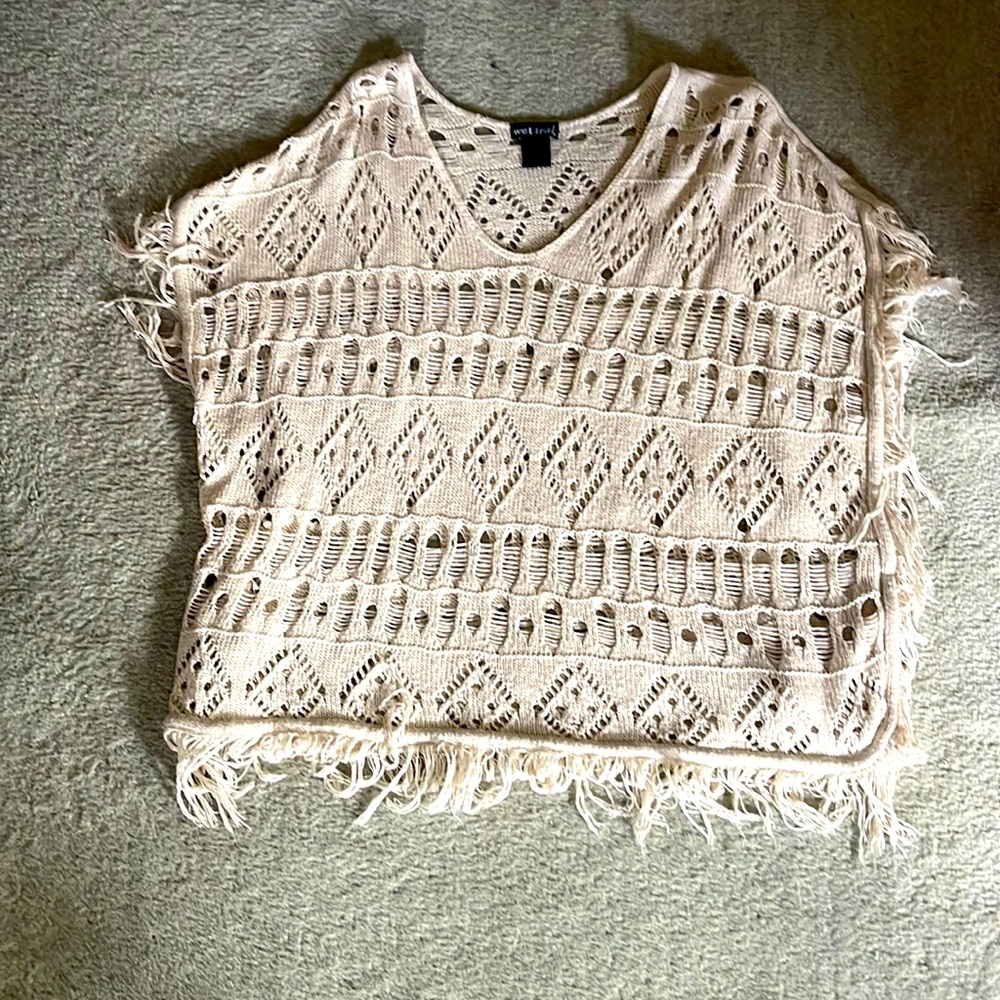 Wet seal crochet boho chic top size L